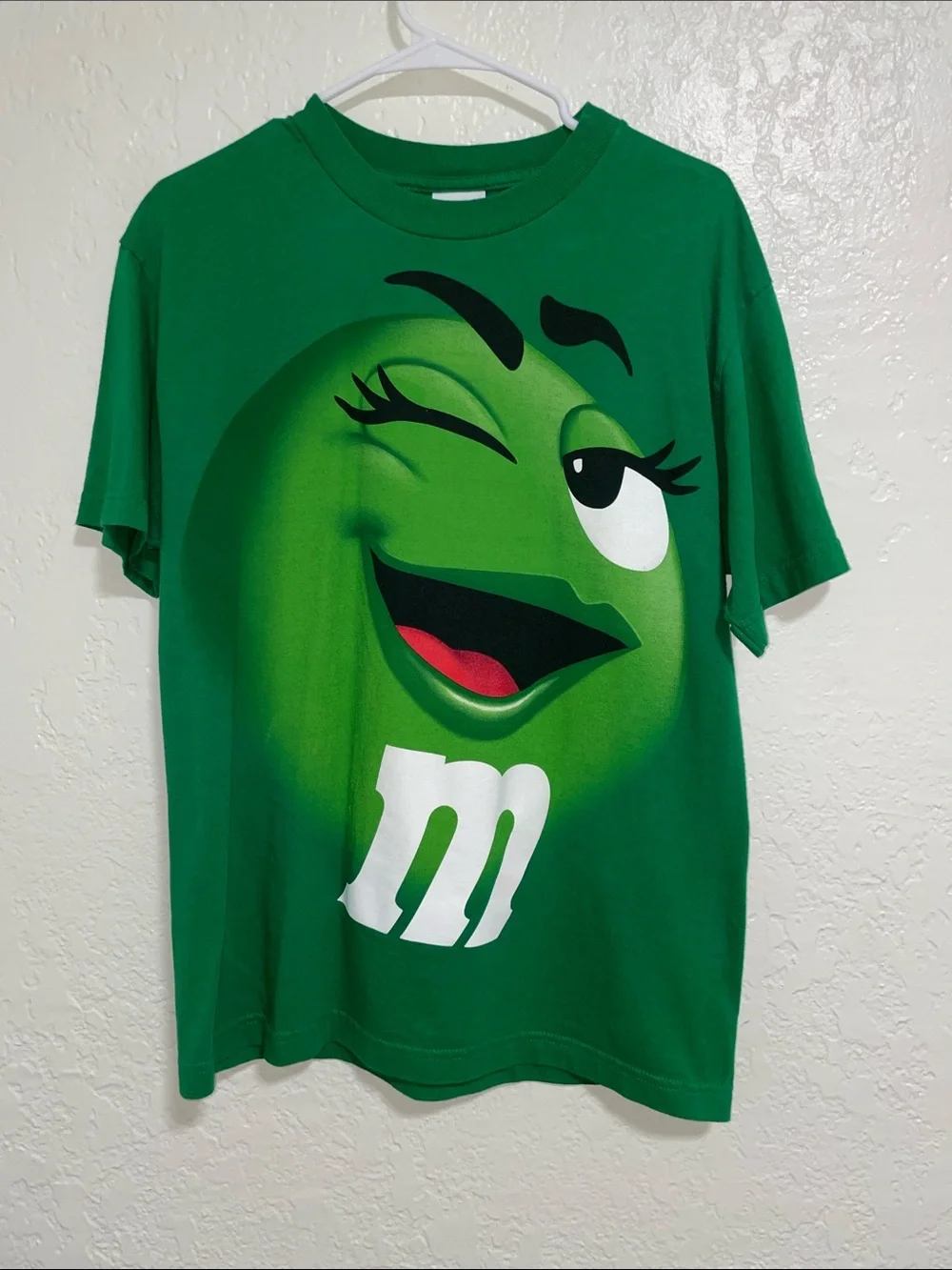 M&M'S Green Character Graphic Tee - Bright Green, White, Black, Red - Picture 1 of 7